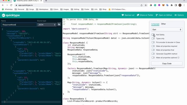 Create Model Class | JSON to Dart | Flutter смотреть онлайн