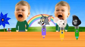 Learn Colors for Kids Compilation with wrong heads boss baby  Finger Family Song, Nursery Rhymes