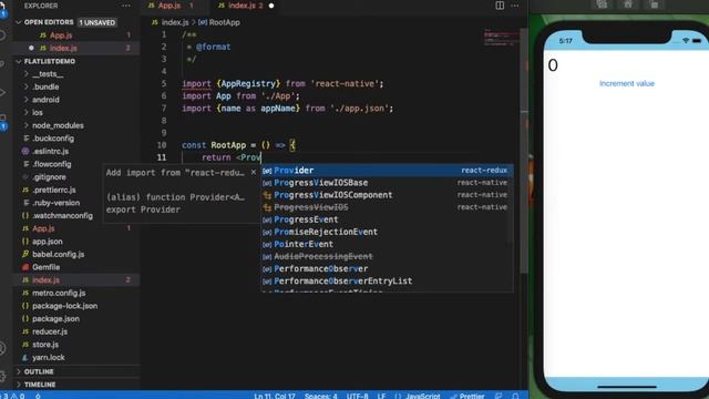 Adding Redux to the code [React Native Tamil PART 17] смотреть онлайн