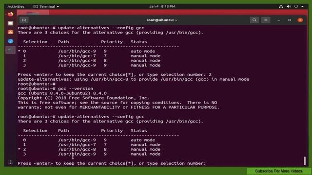 How To switch Between Multiple GCC and G++ Compiler versions on Ubuntu 20.04 LTS смотреть онлайн