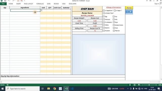 RC1 Next Level Recipe Costing Format in Hindi смотреть онлайн