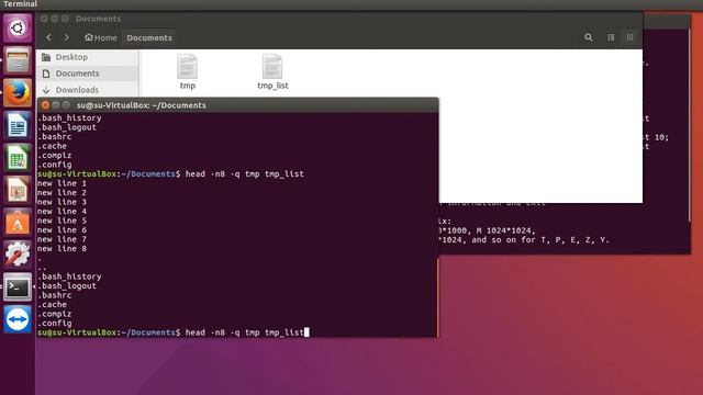 Linux команда head и команда tail - команды для обработки текстовых файлов. смотреть онлайн