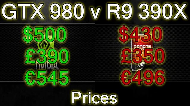 Nvidia GTX 980 Vs AMD R9 390X - Head To Head Gaming Graphics - 2015