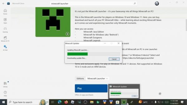 how to download minecraft launcher from microsoft store