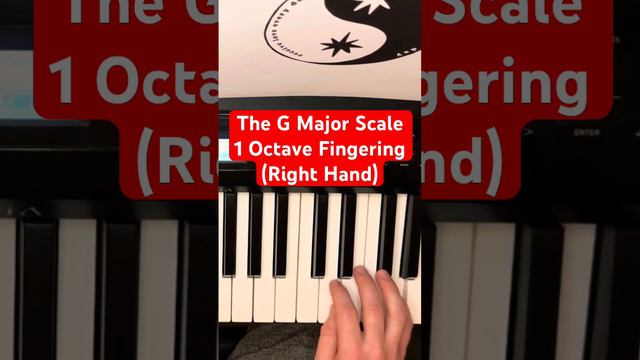 The G Major Scale - 1 Octave #piano #majorscale #pianolessonsforbeginners #pianolessons #keyboard