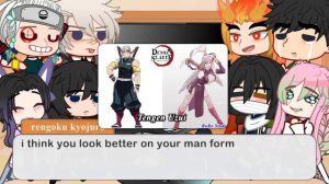 || Hashiras react to stuffs : their genderbands || { kny , GC }