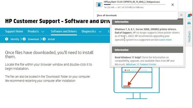 How to install Driver hp officejet pro 9015e Printer windows 10 or 11