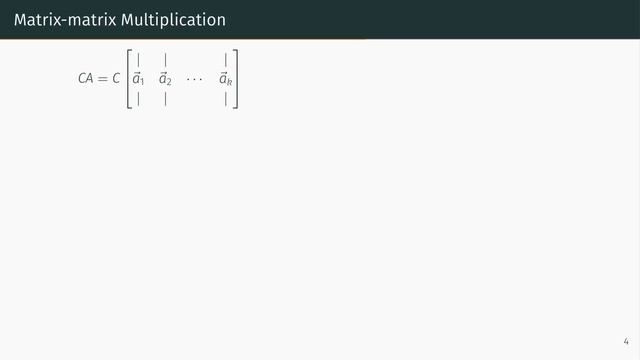 Matrix-vector and Matrix-matrix Multiplication смотреть онлайн