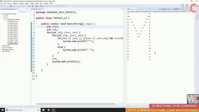 ENGLISH ALPHABET | STAR PATTERN "*" || Part 2/3 in | JAVA | Programming Language смотреть онлайн