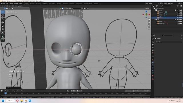 3D Character Modeling - CHIBI WITCH Tutorial/ Blender 3.4 смотреть онлайн