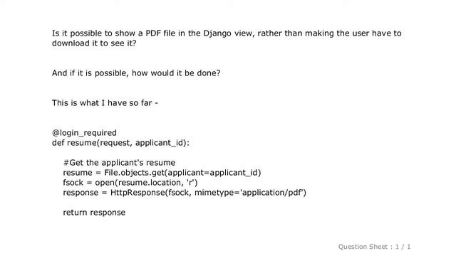 Django : How to show a PDF file in a Django view? смотреть онлайн