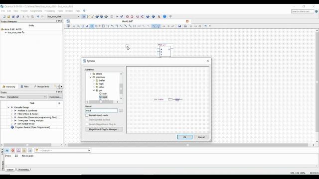 Build 2:1 MUX and 4-bit Bus Multiplexer in Quartus II version 13.1 смотреть онлайн
