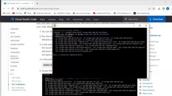 How to install MSYS2 and configure it in Visual Studio Code to run C/C++ code