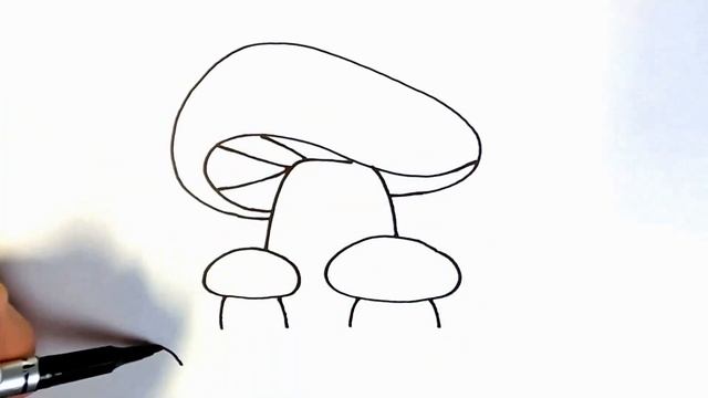 Рисунок ГРИБЫ / Как нарисовать ГРИБЫ / Урок рисования для начинающих / How to Draw a Mushroom смотреть онлайн