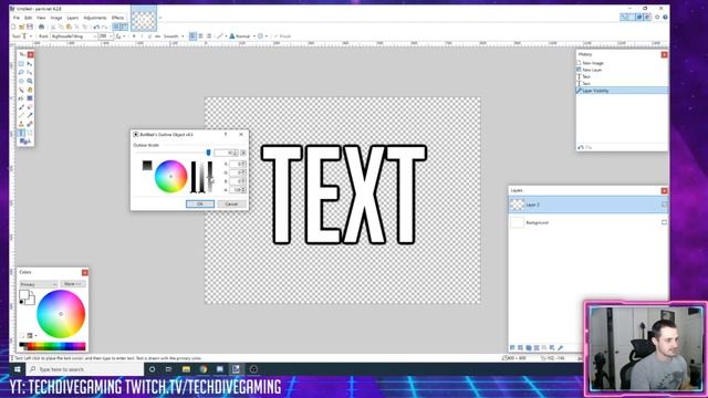 Paint.net: How to Outline, Shadow, and Create Transparent Text смотреть онлайн