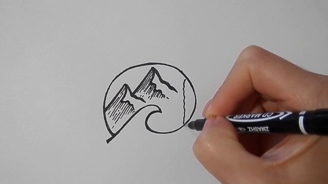 Как нарисовать МИНИ ПЕЙЗАЖ ГОРЫ И МОРЕ/885/How to draw a MINI LANDSCAPE MOUNTAINS and SEA смотреть онлайн