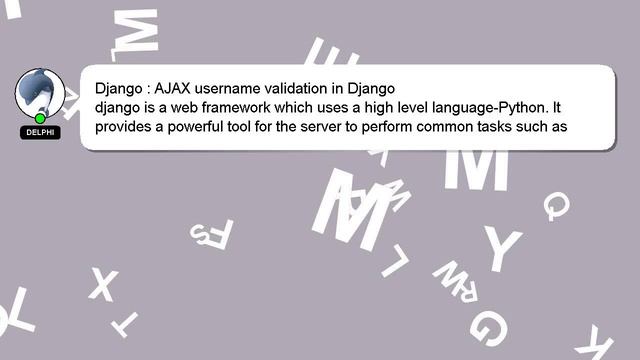 Django : AJAX username validation in Django смотреть онлайн