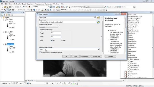 Terrain Roughness from ASTER_DEM ArcGis смотреть онлайн