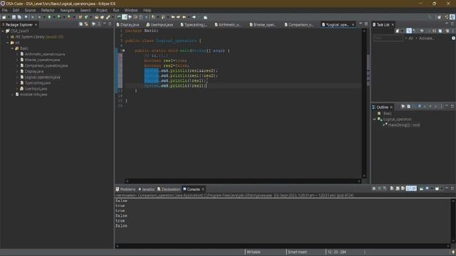 8. Java Logical operators смотреть онлайн