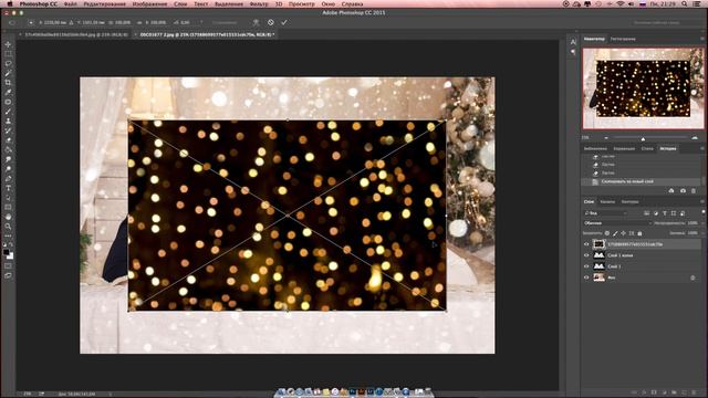 Как в фотошопе добавить снег на фотографию? смотреть онлайн