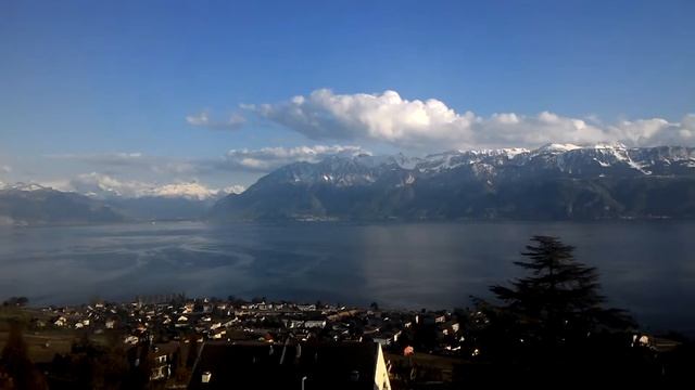 Lake Geneva Женевское озеро Lac Léman в Швейцарии смотреть онлайн