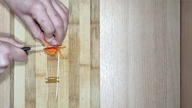 Карвинг. Цветок бархатцев из моркови. Очень легко! смотреть онлайн