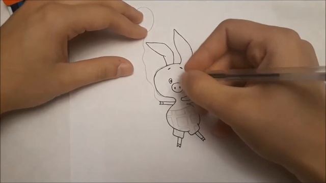 Как нарисовать Пятачка? Лёгкие рисунки для срисовки смотреть онлайн