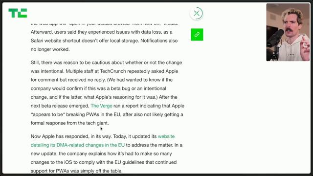 Apple's New War With The Web (A Rant About PWAs in EU) смотреть онлайн
