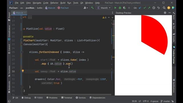 Pie Chart Custom Component in Jetpack Compose смотреть онлайн