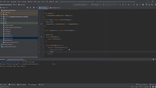Flutter Splashscreen With Internet Connection / Connectivity Package| flutter tutorial смотреть онлайн