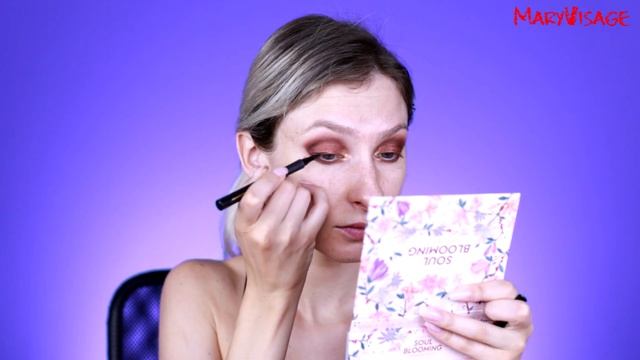 Коричневый макияж в натуральной гамме палеткой Soul blooming Nabla смотреть онлайн