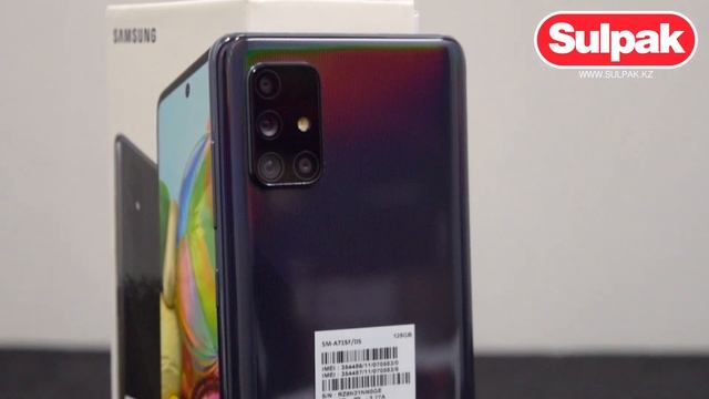 Смартфон Samsung Galaxy A71 Black распаковка (www.sulpak.kz) смотреть онлайн