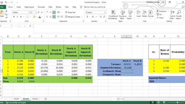 Excel Finance: Stock Expected Returns & Standard Deviation | Probability | Estimating Future смотреть онлайн