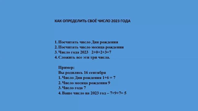 Ваше число года Как определить смотреть онлайн