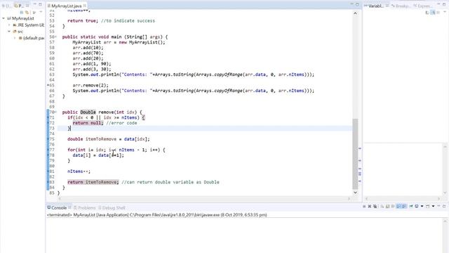 Custom ArrayLists: Remove Method смотреть онлайн