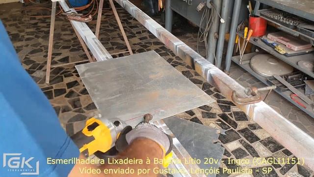 Esmerilhadeira Lixadeira à Bateria Lítio 20v Prof. - Ingco (CAGLI1151) por Gustavo смотреть онлайн