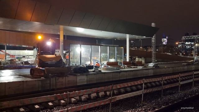 Warszawa / Warsaw Dworzec Warszawa Zachodnia - Wieczorne Prace Peron 8 / Warsaw West Railway Statio