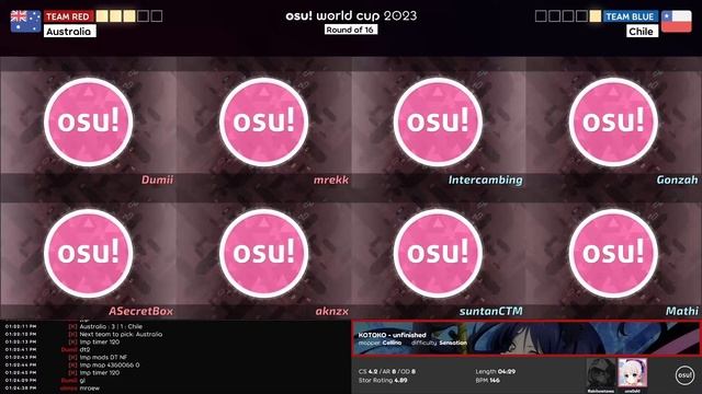 osurulive Чили VS Австралия и чуть чуть Мексика VS Сингапур OWC 2023. RO16. смотреть онлайн