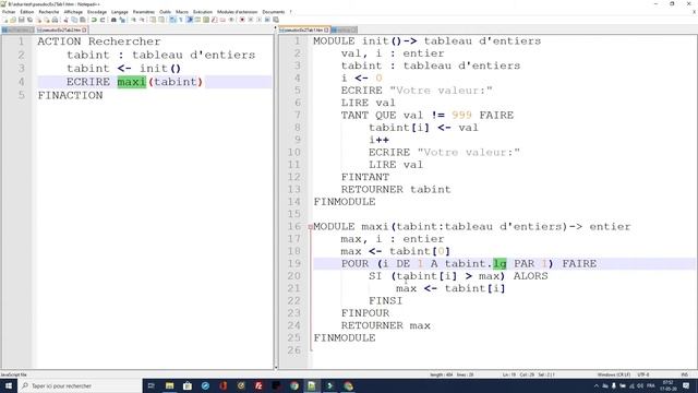 Rechercher la plus grande valeur contenue dans un tableau смотреть онлайн