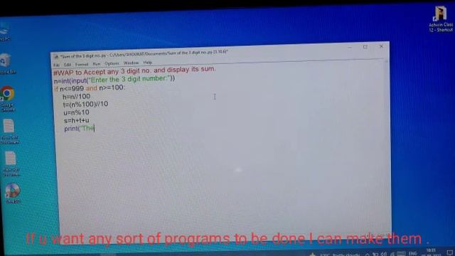 Making a Python program to add every element of a 3 digit number. смотреть онлайн