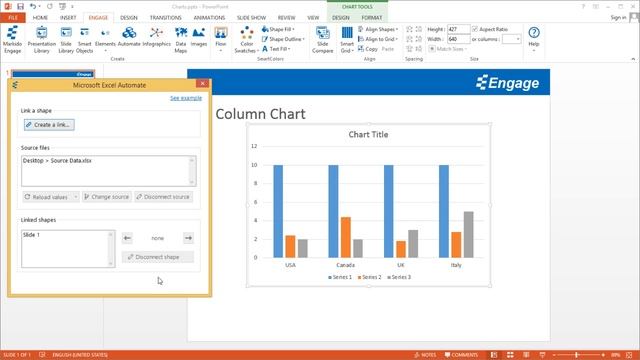 How to link and Automate Charts in PowerPoint via Excel using Engage смотреть онлайн