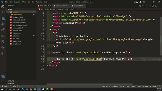 18. Absolute vs Relative URL Paths. Add Url paths and the Document Fragment in href attribute - HTM смотреть онлайн