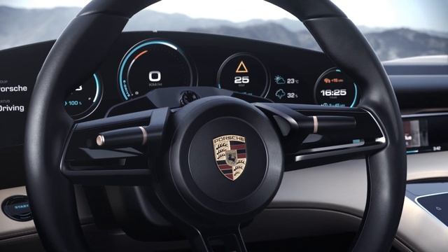 Porsche Mission E electric concept interior design смотреть онлайн
