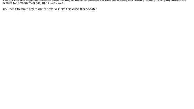 A thread-safe stop watch utility class смотреть онлайн