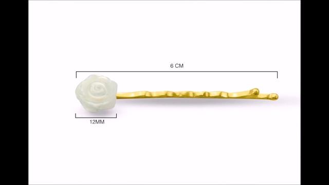 Vera Perla 18K Gold Mother of Pearl Rose Hair Pin смотреть онлайн