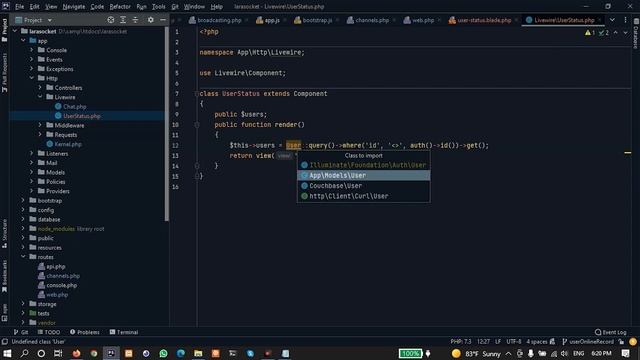 Real-time display of online users in Laravel with Larasocket смотреть онлайн