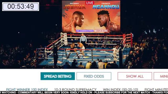 Anthony Joshua Vs Francis Ngannou  | Boxing | Joshua Vs Ngannou Live Watch Along