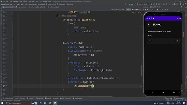 Android Jetpack Compose Dark Signup UI Design Speed Coding смотреть онлайн