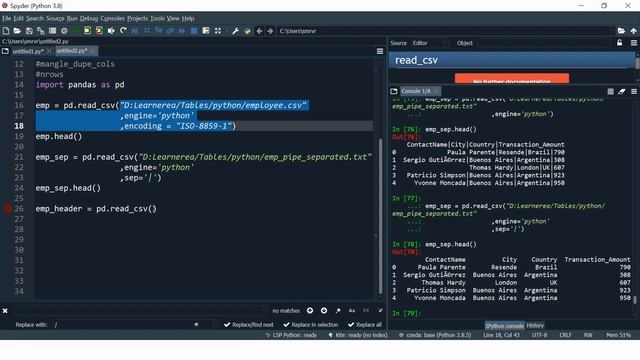 Importing CSV or Text or Flat file in Python using Pandas| Fix UnicodeDecodeError in read_csv смотреть онлайн