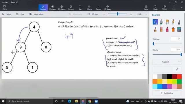 LeetCode daily challenge @ Nov.3 | Sum of Root and Leaf Node | DFS |Tamil explanation. смотреть онлайн